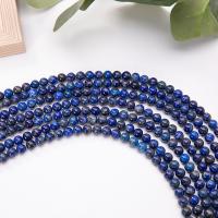Perles Lapis Lazuli, Rond, poli, DIY & normes différentes pour le choix, couleur de lapis-lazuli, Vendu par brin