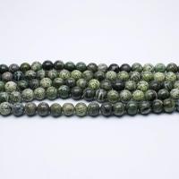 Russian Serpentine Beads Round polished DIY green Sold By Strand