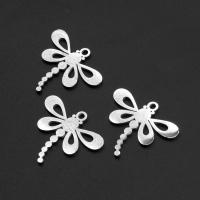 Stainless Steel Pendants Dragonfly silver color plated Sold By PC