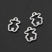 Stainless Steel Pendants, silver color plated, 14x11x1mm, Sold By PC