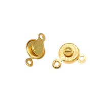 Brass Jewelry Connector, Copper Alloy, Round, plated, more colors for choice, nickel, lead & cadmium free, 11x7x4mm, Approx 500PCs/Bag, Sold By Bag