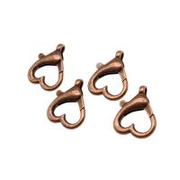 Brass Lobster Clasp, Copper Alloy, Heart, plated, nickel, lead & cadmium free, 26x22x5mm, Approx 500PCs/Bag, Sold By Bag