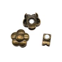 Brass Magnetic Clasp, Copper Alloy, Flower, plated, nickel, lead & cadmium free, 19x19x7mm, Approx 100PCs/Bag, Sold By Bag