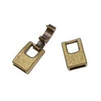 Brass Fold Over Clasp, Copper Alloy, plated, more colors for choice, nickel, lead & cadmium free, 15x10x4mm, Approx 100PCs/Bag, Sold By Bag