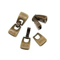 Brass Fold Over Clasp, Copper Alloy, plated, more colors for choice, nickel, lead & cadmium free, 17x13x6mm, Approx 100PCs/Bag, Sold By Bag
