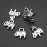 Brass Fold Over Clasp, Copper Alloy, Elephant, plated, more colors for choice, nickel, lead & cadmium free, 19x19x5mm, Approx 100PCs/Bag, Sold By Bag