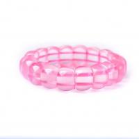 Quartz Bracelets Rose Quartz polished pink 10mm Sold By Strand