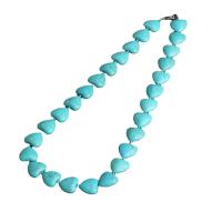Ожерелья из бирюзы, Синтетическая бирюза, полированный, голубой, 17x17x8mm,12x12x6mm,52cm,94cm, продается Strand