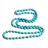 Turquoise Sweater Chain Necklace, polished, more colors for choice, 1140mm, Sold By Strand