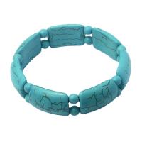Bracelets turquoises de mode, turquoise, poli, bleu, 180mm, Vendu par brin