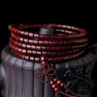Mala armbanden, Pterocarpus Pterocarpus, handgemaakt, roodbruine, 4x5mm, Verkocht door Strand