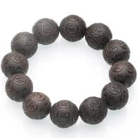 Black Sandalwood Buddhist Beads Bracelet 20mm Sold By Strand