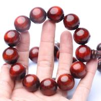 Bois de santal rouge Willow Bouddhiste bracelet de perles, brun, 20mm, Vendu par brin