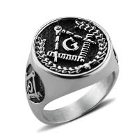 Titanium Čelik Finger Ring, uglađen, različite veličine za izbor & za čovjeka & emajl, Prodano By PC