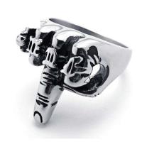 Пальцевидное Кольцо Титановой Стали, титан, полированный, разный размер для выбора & Мужский, продается PC