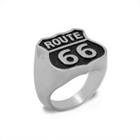 Titanium Steel Finger Ring, polished, different size for choice & for man & enamel, Sold By PC