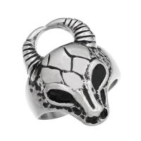 Titanium ocel Prst prsten, lesklý, různé velikosti pro výběr & pro muže, 24x30mm, Prodáno By PC