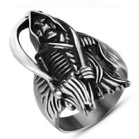 Titanium Steel Finger Ring, Skull, polished, different size for choice & for man, 35mm, Sold By PC