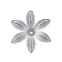 Acrylic Bead Cap, Flower, plated, durable & DIY, white, 34mm, Sold By KG