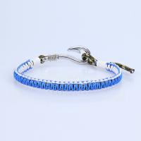 Fashion Create Wax Cord Bracelets, Tibetan Style, with Waxed Cotton Cord, plated, fashion jewelry & for man, more colors for choice, nickel, lead & cadmium free, 15-30cm, Sold By Strand