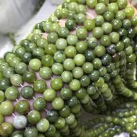 Natural Jade Beads Green Jade Round polished DIY green Sold By Strand