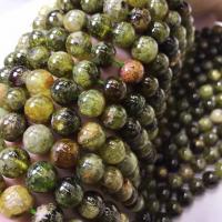 Gemstone Jewelry Beads Natural Stone Round polished DIY green 2mm Sold By Strand