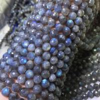 Perline in pietra di luna, Blue Moonstone, Cerchio, lucido, DIY & formato differente per scelta & sfaccettati, Venduto da filo