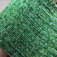 Natural Jade Beads, Jade African, Round, polished, DIY & faceted, green, 2-2.5mm, Sold By Strand