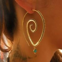 Zinklegierung Ohrringe, mit Strass, plattiert, für Frau, keine, frei von Nickel, Blei & Kadmium, 42mm, verkauft von Paar
