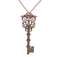 Zinklegierung Halskette, Schlüssel, plattiert, für den Menschen, keine, frei von Nickel, Blei & Kadmium, 35x95mm, verkauft per 25.59 ZollInch Strang