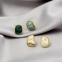 Resin Earring Zinc Alloy with Resin plated fashion jewelry & for woman nickel lead & cadmium free Sold By Pair