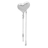 Zinc Alloy Brooches Heart fashion jewelry & for woman silver color nickel lead & cadmium free Sold By PC