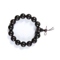 Black Sandalwood Buddhist Beads Bracelet, black, 15mm, 15PCs/Strand, Sold By Strand