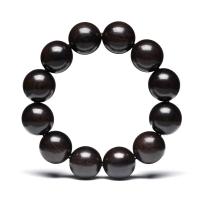 Black Sandalwood Buddhist Beads Bracelet, Buddhist jewelry, black, 20mm, Sold By Strand
