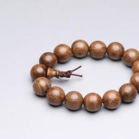 Sapotaceae Buddhist Beads Bracelet, brown, 15mm, 15PCs/Strand, Sold By Strand
