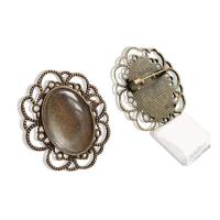 Zinc Alloy Brooch Finding plated antique gold color Sold By PC