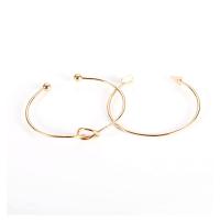 Tibetan Style Bangle Set, plated, 2 pieces, golden, 160mm, Sold By Set