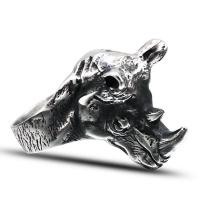 Titanium Steel Finger Ring, Rhinoceros, different size for choice & for man, 27mm, Sold By PC