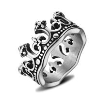 Titantium Steel finger ring, Titan Stål, Crown, Smörja, olika storlek för val & för människan, Säljs av PC