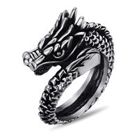 Пальцевидное Кольцо Титановой Стали, титан, Дракон, помазать, разный размер для выбора & Мужский, продается PC