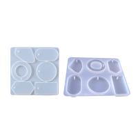 Conjunto de moldes epóxi DIY, silicone, banhado, Sustentável, limpo, 151x149mm, vendido por PC