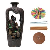 Backflow Incense Burner, Resin, handmade, for home and office & durable, 335x180x155mm, Sold By PC