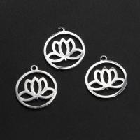 Stainless Steel Pendants, Round, plated, more colors for choice, 17x15x1mm, Approx 10PCs/Bag, Sold By Bag