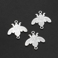 Stainless Steel Connector, Bee, plated, more colors for choice, 17x17x1mm, Approx 10PCs/Bag, Sold By Bag
