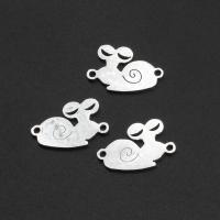 Stainless Steel Connector, Snail, plated, more colors for choice, 12x17x1mm, Approx 10PCs/Bag, Sold By Bag