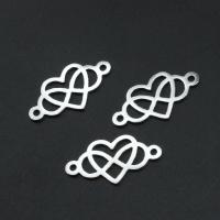 Stainless Steel Connector, Heart, plated, more colors for choice, 13x25x1mm, Approx 10PCs/Bag, Sold By Bag