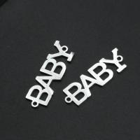 Stainless Steel Connector Alphabet Letter plated Sold By Bag