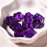 Quartz Gemstone Pendants Amethyst purple 14mm Sold By PC