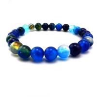 Agate Jewelry Bracelet handmade sea blue 12mm Sold By Strand