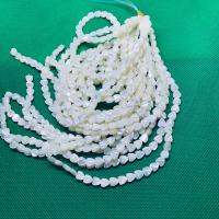 Perles en coquillage blanc naturel, coquille, coeur, poli, blanc, 6mm, Vendu par brin